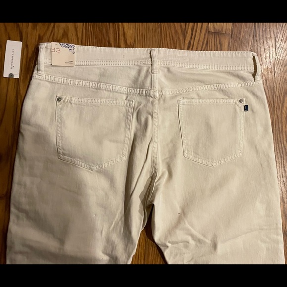 Pilcro NWT Ivory Multi Color-Accented Slim Boyfriend Jeans in 33 - Picture 5 of 14